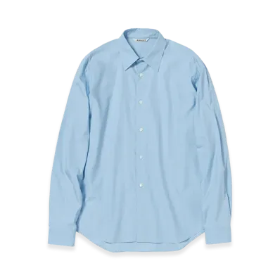 AURALEE Washed Finx Twill Shirt "Light Blue"