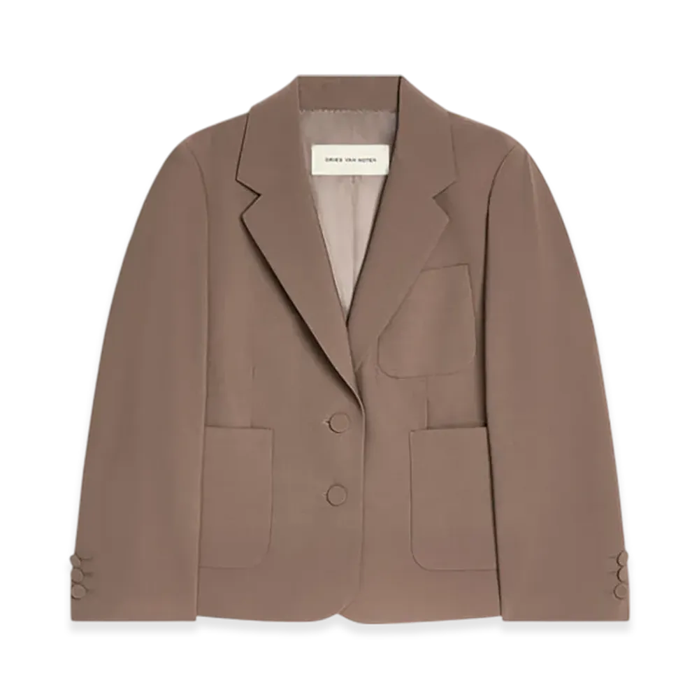 DRIES VAN NOTEN Women's Cropped Blazer "Taupe"