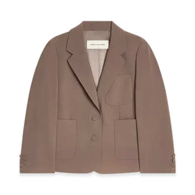 DRIES VAN NOTEN Women's Cropped Blazer "Taupe"