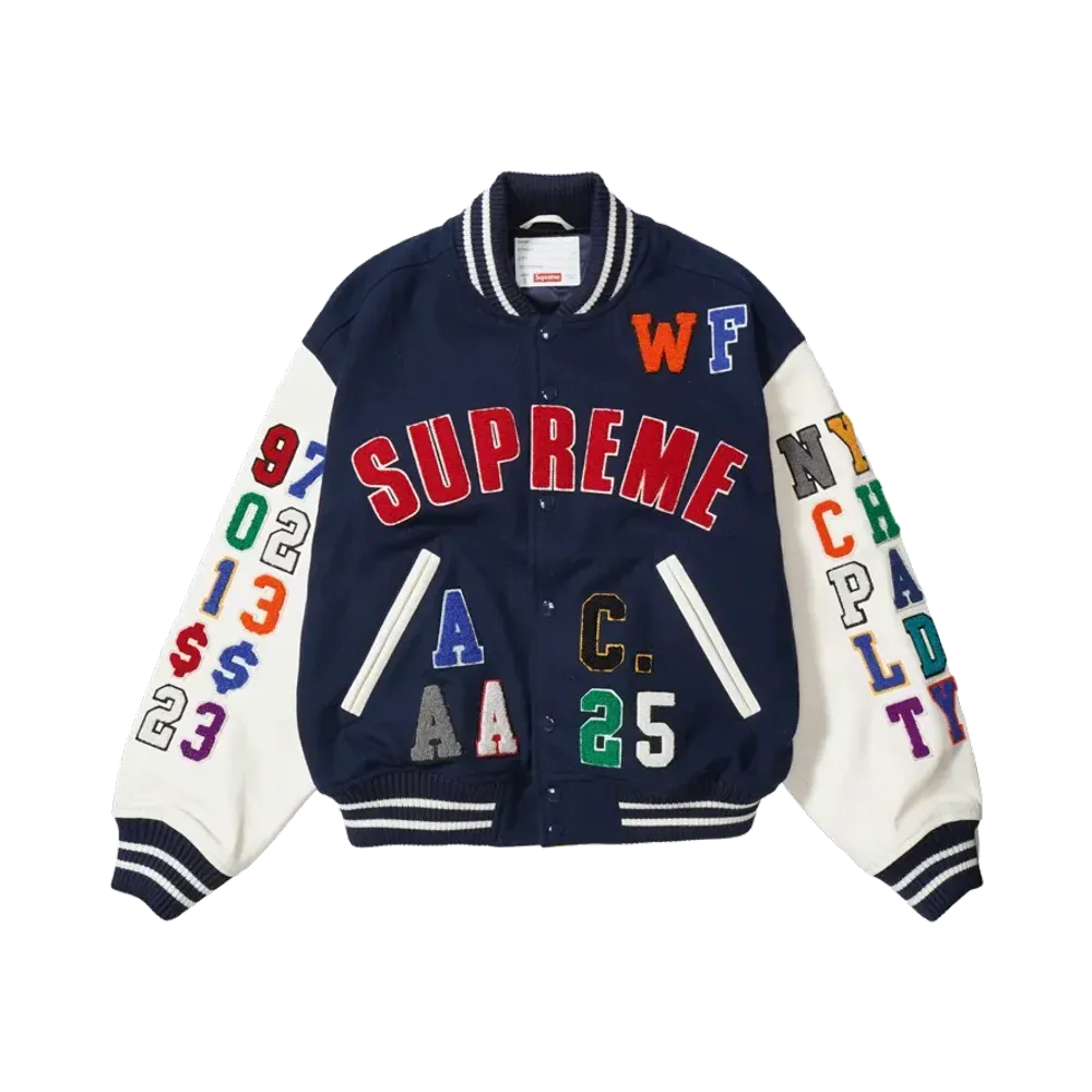 Supreme Praises Varsity Jacket "Navy"