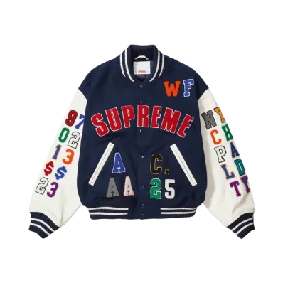 Supreme Praises Varsity Jacket "Navy"