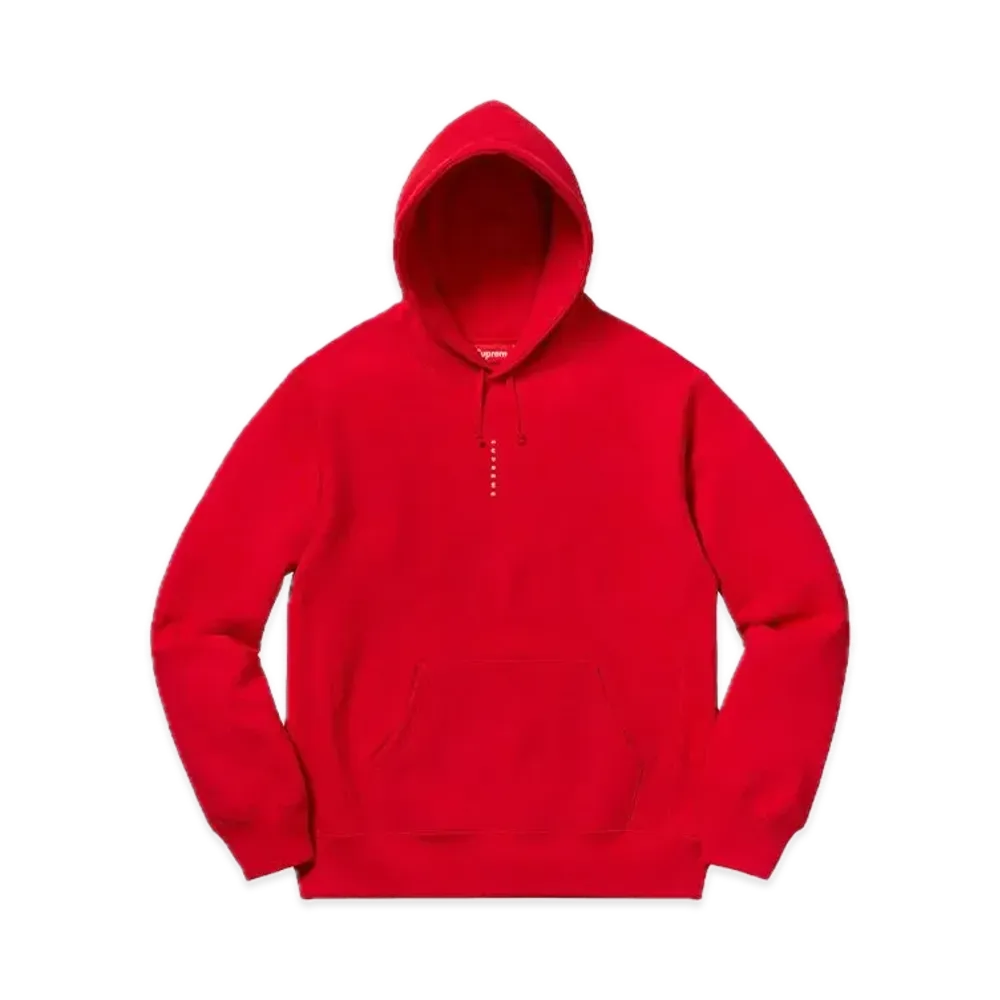 Supreme Micro Logo Hooded Sweatshirt "Red"