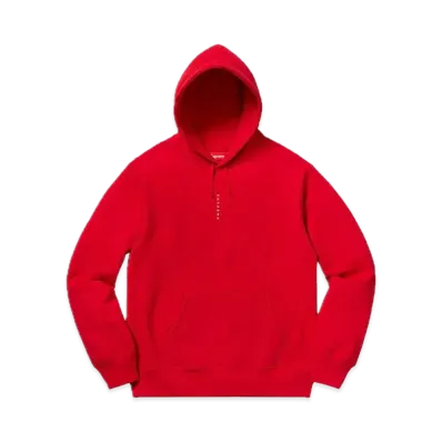 Supreme Micro Logo Hooded Sweatshirt "Red"