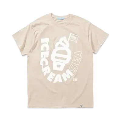 WIND AND SEA x ICECREAM COTTON T-SHIRT (CREAM) "Beige"