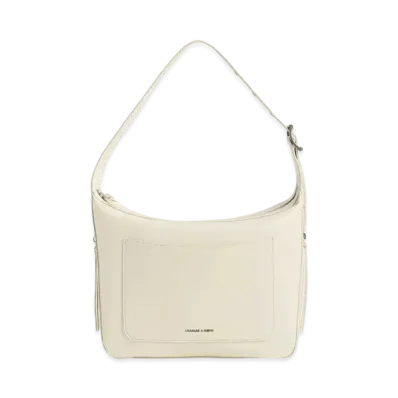 CHARLES & KEITH Zyria Elongated Hobo Bag "Cream"
