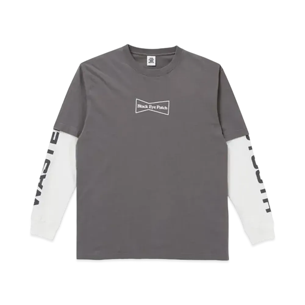 BlackEyePatch x Wasted Youth LAYERED L/S TEE "Charcoal Gray" / VERDY