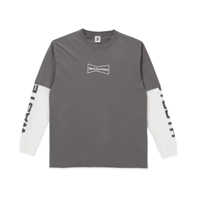 BlackEyePatch x Wasted Youth LAYERED L/S TEE "Charcoal Gray" / VERDY