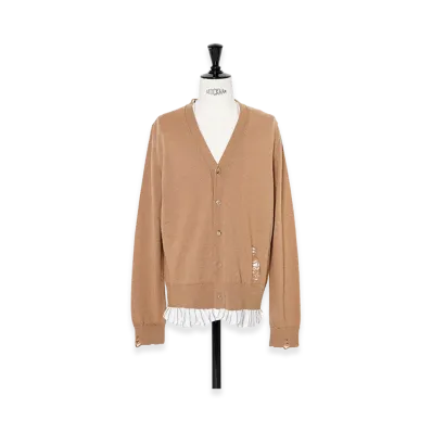 Maison Margiela Lining Layered Cardigan "Beige"