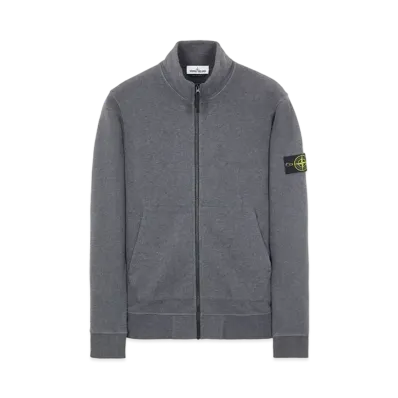 Stone Island 66120 BRUSHED COTTON FLEECE "Dark Grey Malange"