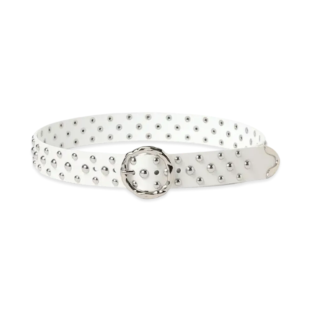 BEAMS FUTURE ARCHIVE Studs Belt "White"