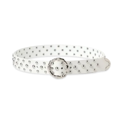 BEAMS FUTURE ARCHIVE Studs Belt "White"