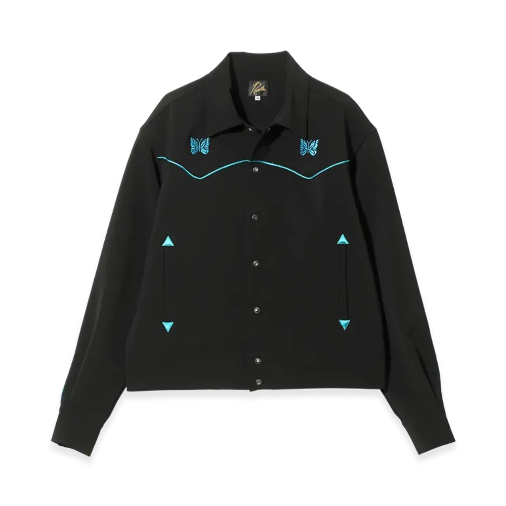 NEEDLES Piping Cowboy Jkt-Poly Double Cloth "Black"