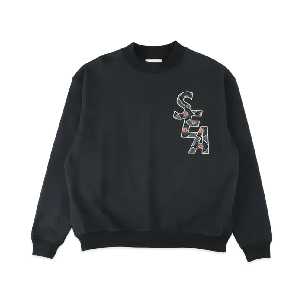 WIND AND SEA S_E_A (PATTERN) CREW NECK "Black"