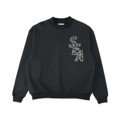 WIND AND SEA S_E_A (PATTERN) CREW NECK "Black"