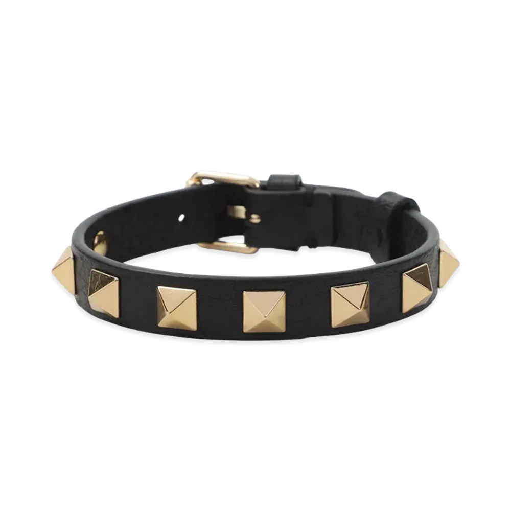 Valentino Garavani Leather Bracelet "Nero"