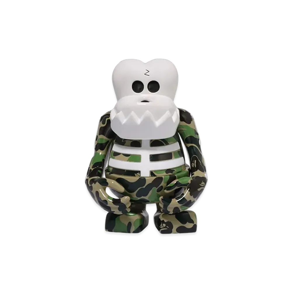A BATHING APE x Bounty Hunter ABC Camo Skull-Kun Figure "Green"
