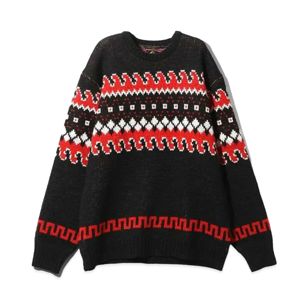 Needles Crew Neck Sweater Tirolian "Black"
