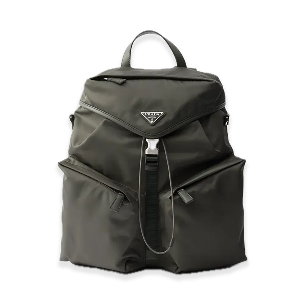 PRADA Re-Nylon x Leather Backpack "Khaki"