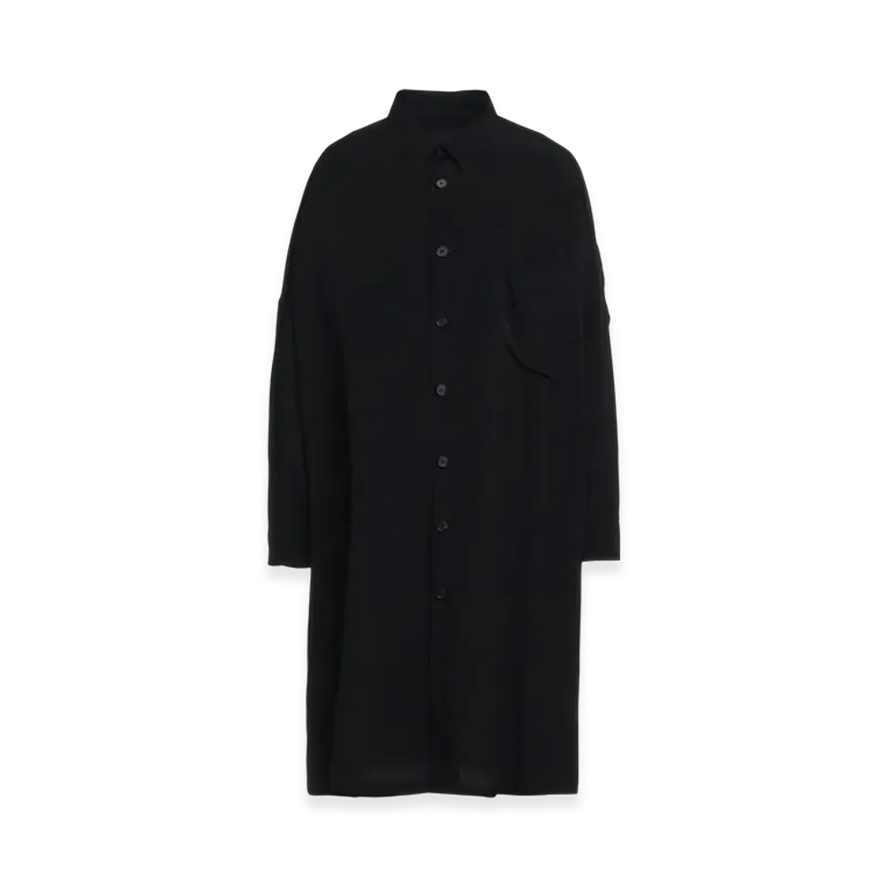 S'YTE Crepe de Chine Back Yoke Zip Coat "Black"