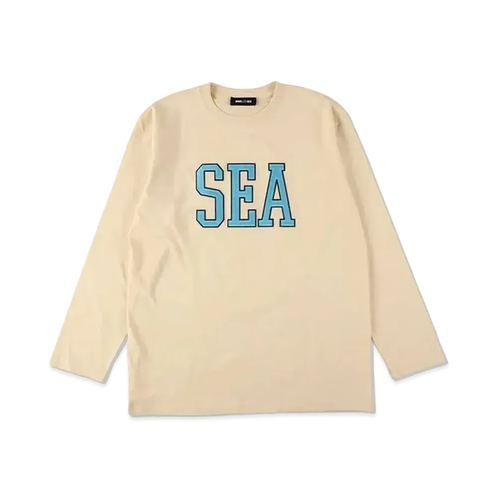 WIND AND SEA Satin Patch L/S Tee "Ivory"