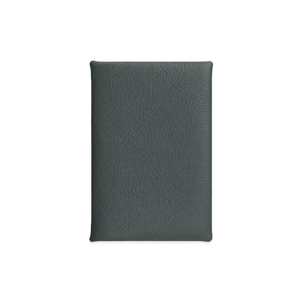 Hermes Calvi Verso Card Holder "Blue Orage/Etain"