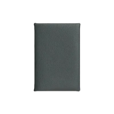Hermes Calvi Verso Card Holder "Blue Orage/Etain"