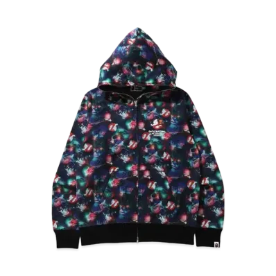 A BATHING APE GHOSTBUSTERS CAMO FULL ZIP HOODIE "Multi"