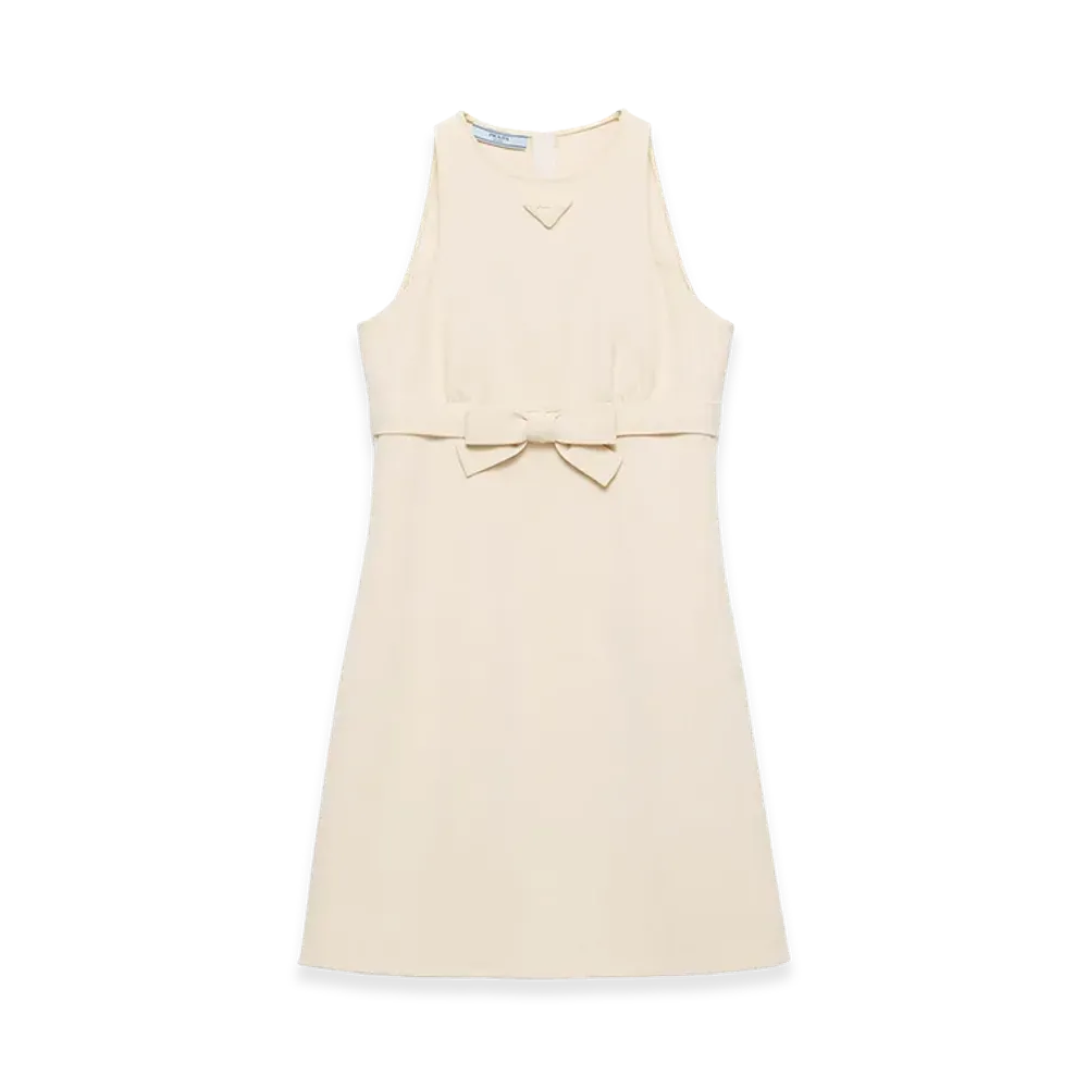 PRADA Wonen's Bow Detailing Short Dress "Beige"