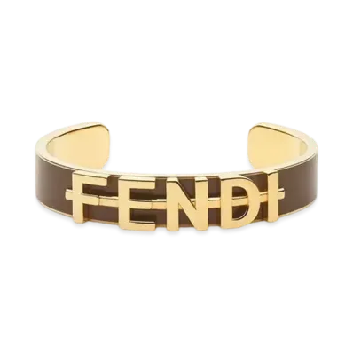 FENDI Graphy Bangle Metal "Brown/Gold"