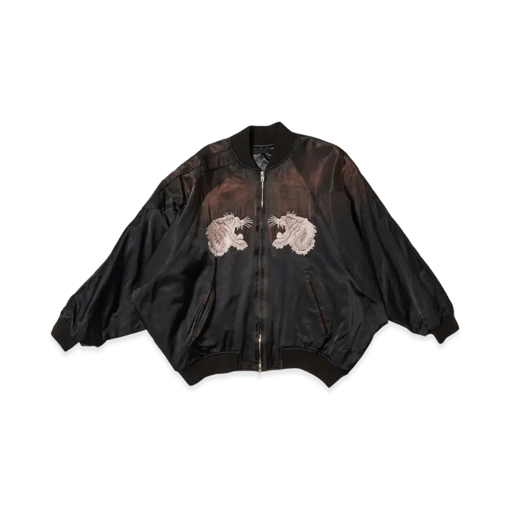 doublet Distorted Cutting Souvenior Jacket "Black"