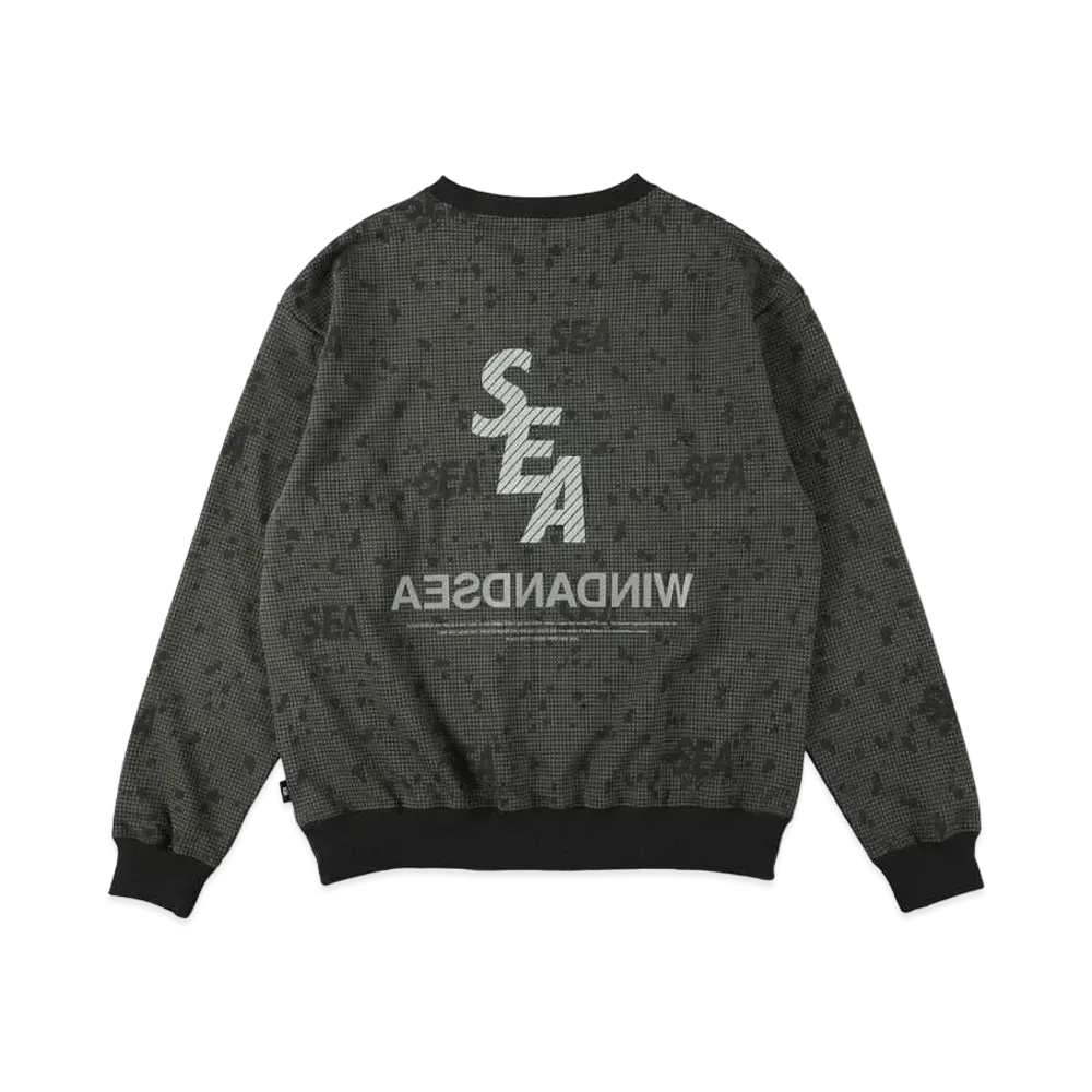 WIND AND SEA S_E_A DN-Camo Crew Neck "Black"