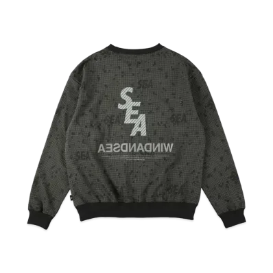 WIND AND SEA S_E_A DN-Camo Crew Neck "Black"