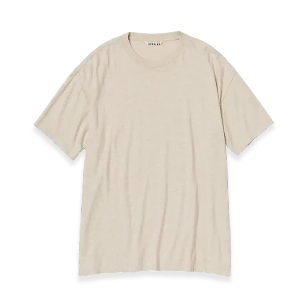 AURALEE Seamless Crew Neck T-Shirt "Top Brown"