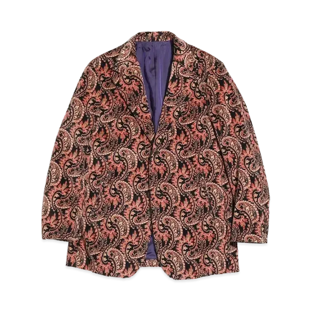 Needles 2B JACKET - C/PU 8W CORDUROY / PAISLEY PT. "Black"