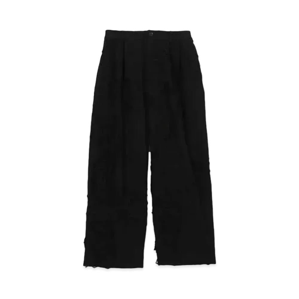 Ground Y x CHAINSAW MAN Chainsaw Damage Wide Pants "Black"