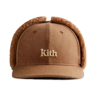Kith x New Era Serif Ear Flap Fitted Cap "Chestnut"