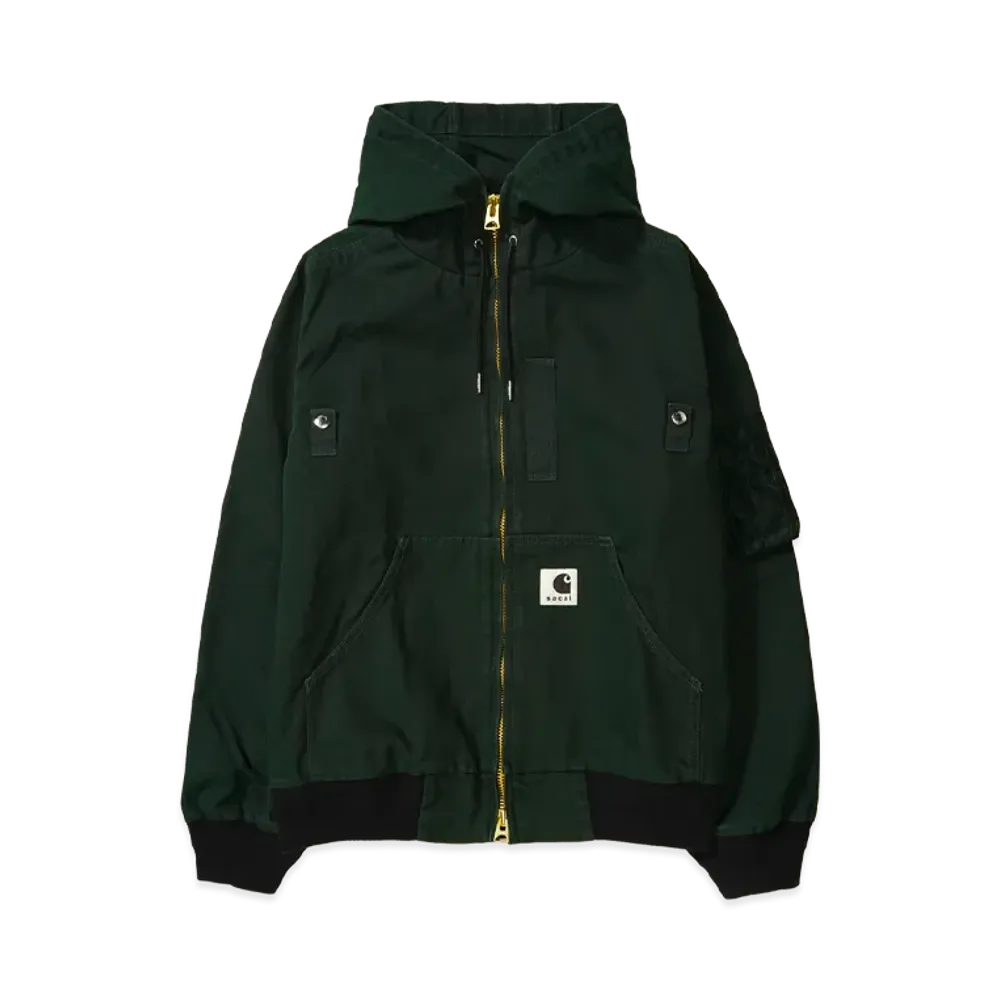 sacai x Carhartt WIP Washed Duck Hooded Blouson Mens "Green"