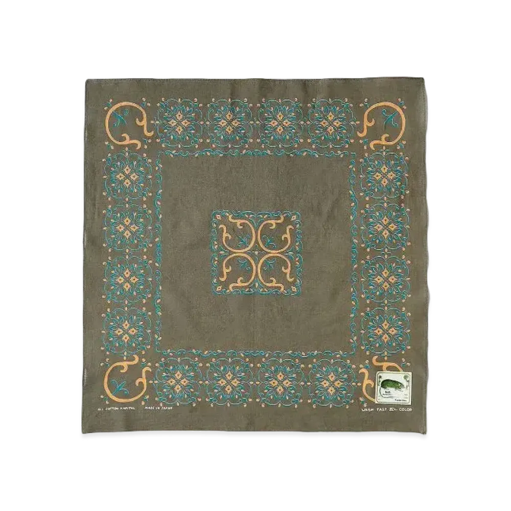 KAPITAL Selvage Bandanna "Khaki"