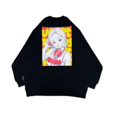 MFC STORE x over print x DJ SODA Ver. Cotoh Crewneck "Black/Orange"
