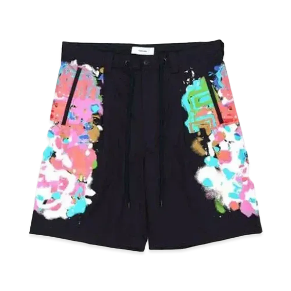 FACETASM Sprayprint Shorts "Navy"