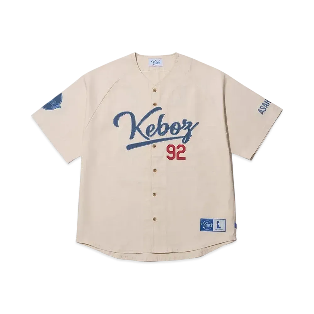 KEBOZ Classic Baseball Shirt "Off White"