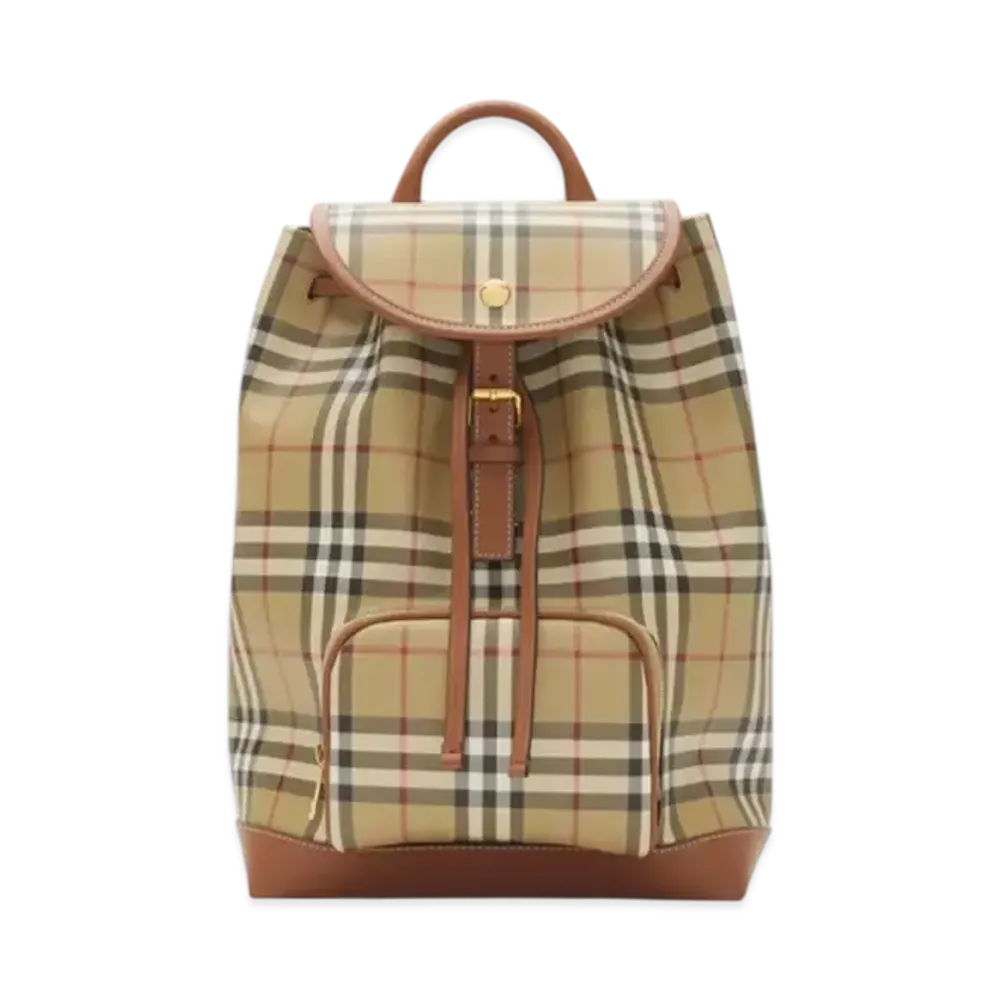 Burberry Check Backpack "Archive Beige/Briar Brown"