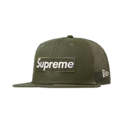 Supreme Box Logo Mesh Back New Era "Olive" (23SS)