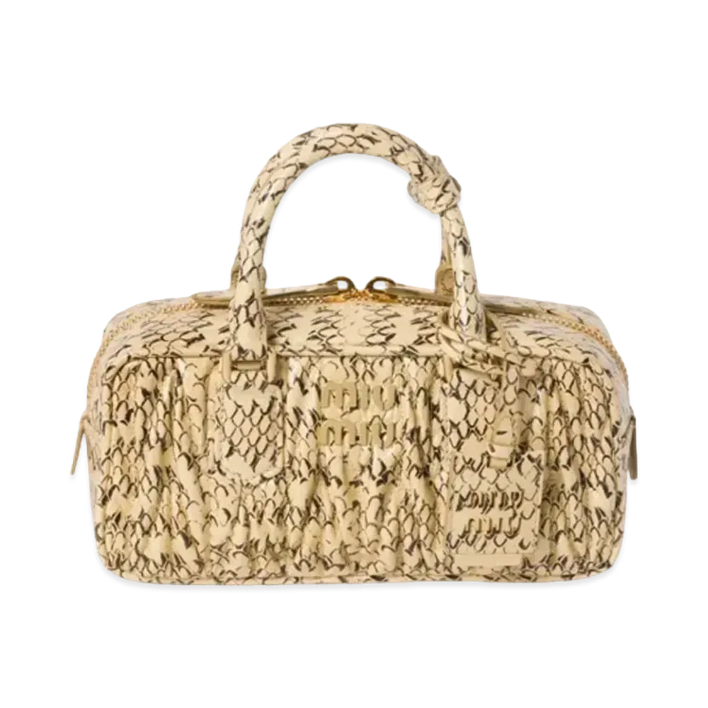 MIUMIU Arcadie Ayers Snakeskin Bag "Off White"