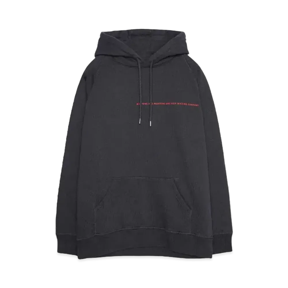 POP TRADING COMPANY martens hooded sweat "ANTHRACITE"