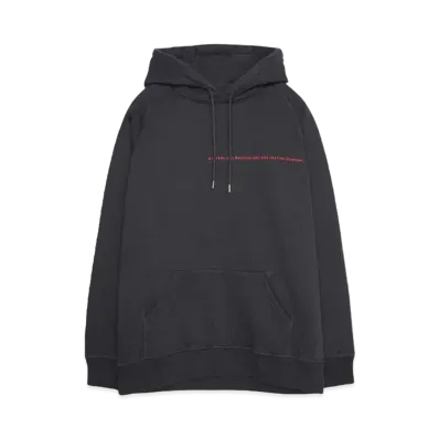 POP TRADING COMPANY martens hooded sweat "ANTHRACITE"