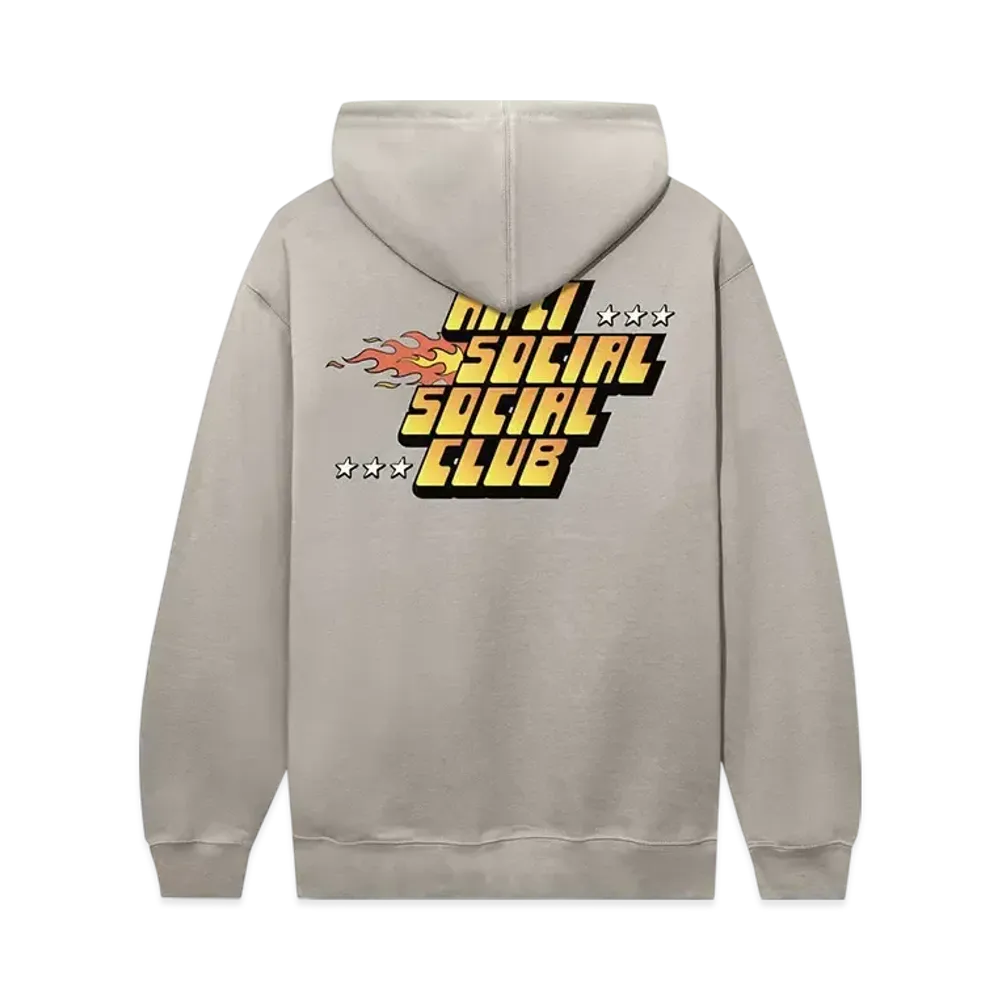 ANTI SOCIAL SOCIAL CLUB Flames Hoodie "Cement"