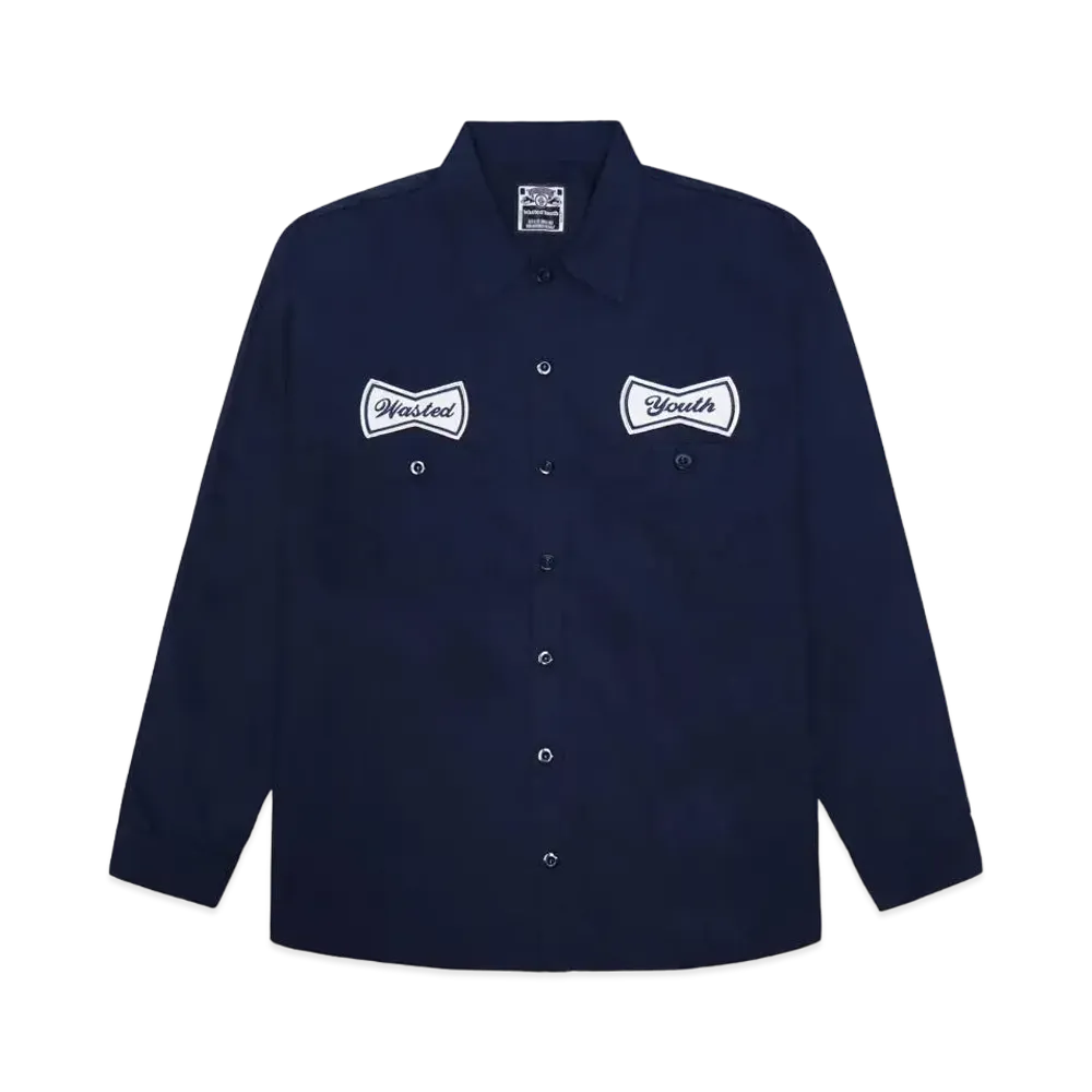Wasted Youth Work Shirt "Navy" / VERDY