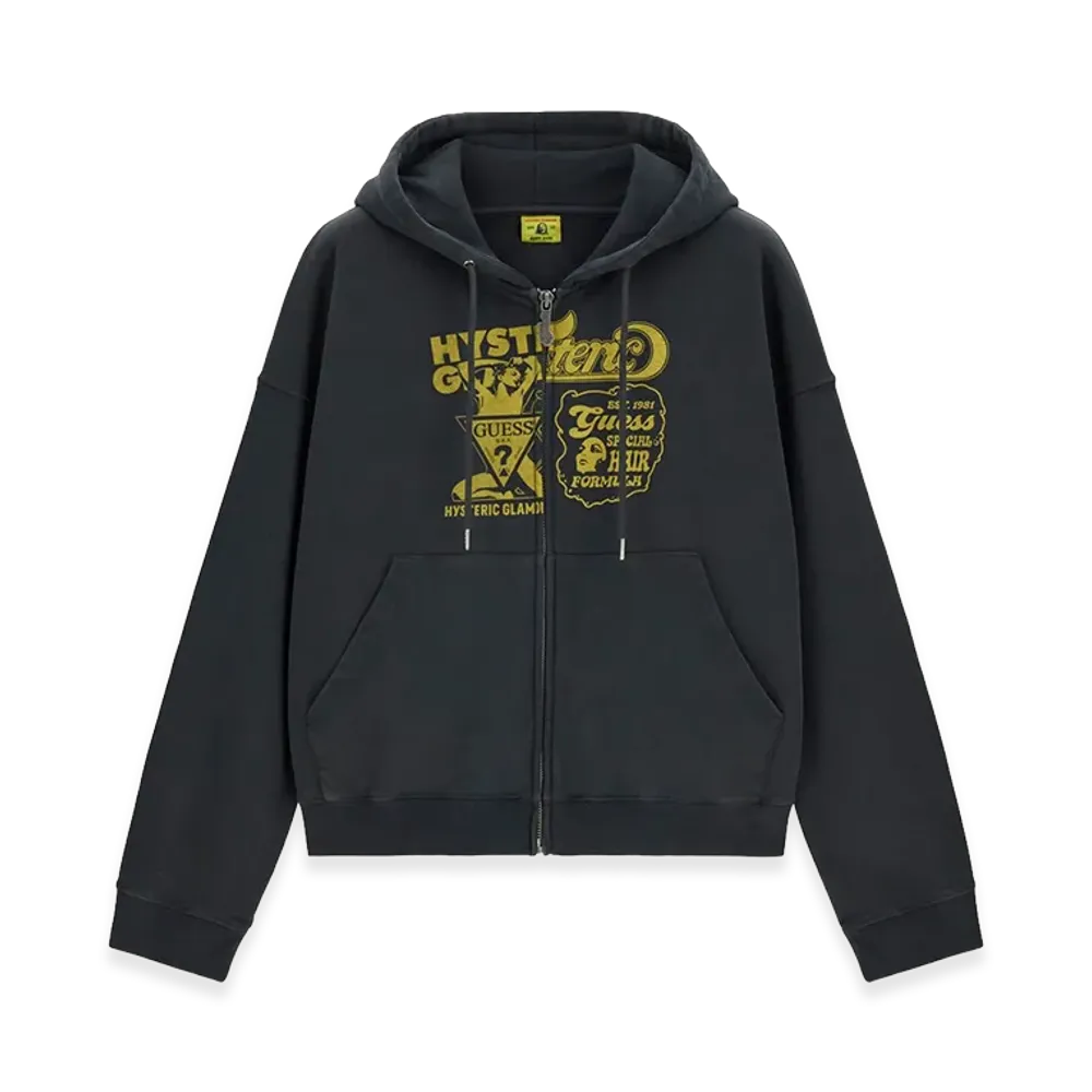 HYSTERIC GLAMOUR x GUESS JEANS Full Zip Hoodie "Charcoal Gray"