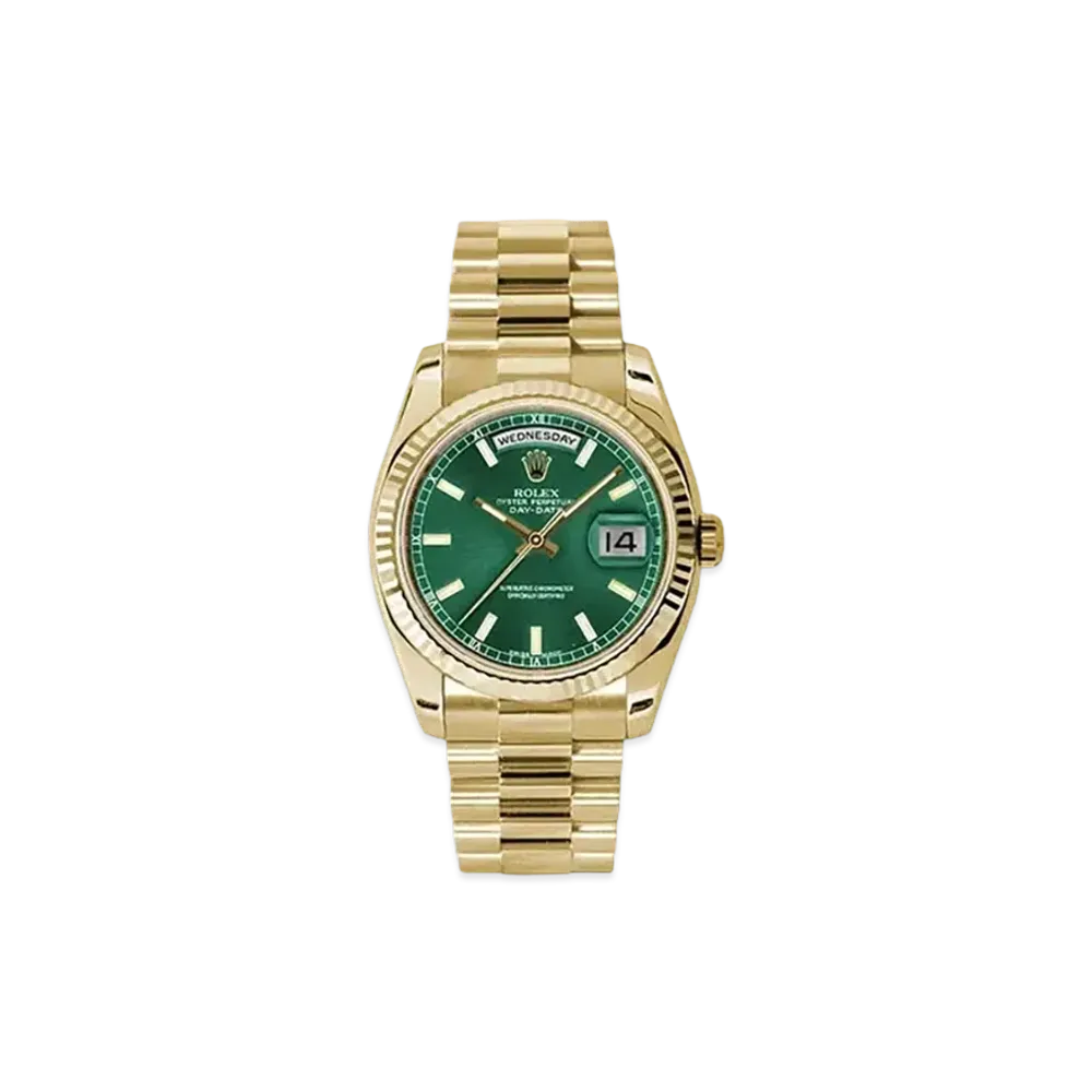 ROLEX Day-Date 36 Green Dial 128238